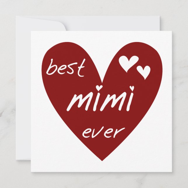 Red Heart Best Mimi Ever Tshirts et cadeaux (Devant)