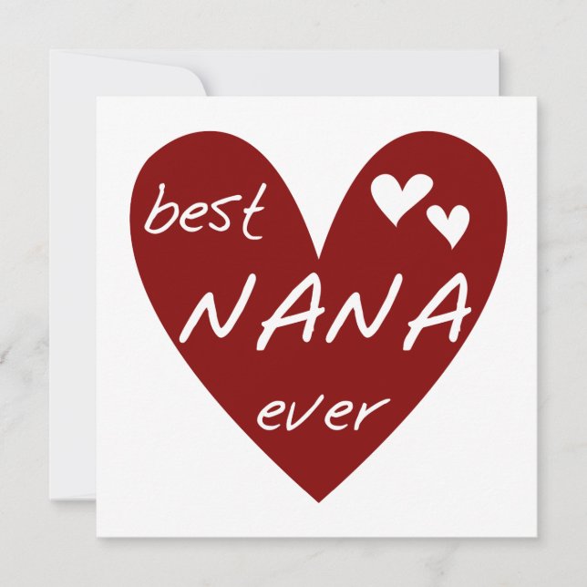 Red Heart Best Nana Ever T-shirts et cadeaux (Devant)