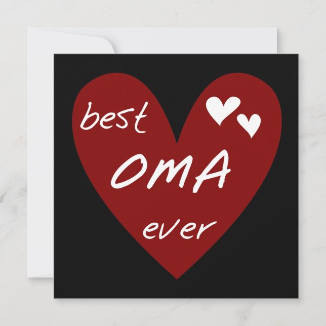 Red Heart Best Oma Ever T-shirts et cadeaux (Devant)