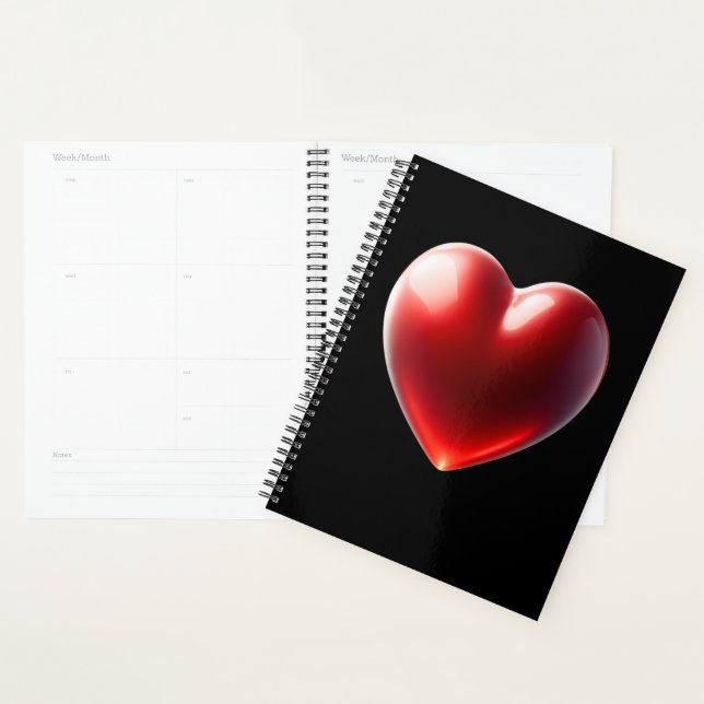 Red Heart Planner (Devant avec enveloppe)