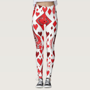 Red Heart Queen/King of Cards Leggings