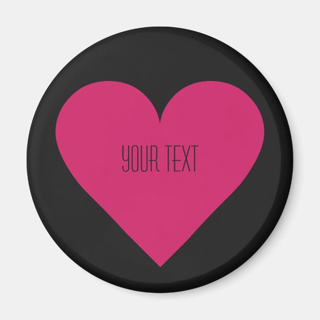 Red Heart Valentine aimant personnalisé (Devant)