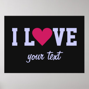 Red Heart Valentine poster personnalisé