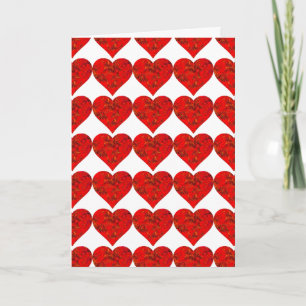 RED HEARTS Carte Valentine