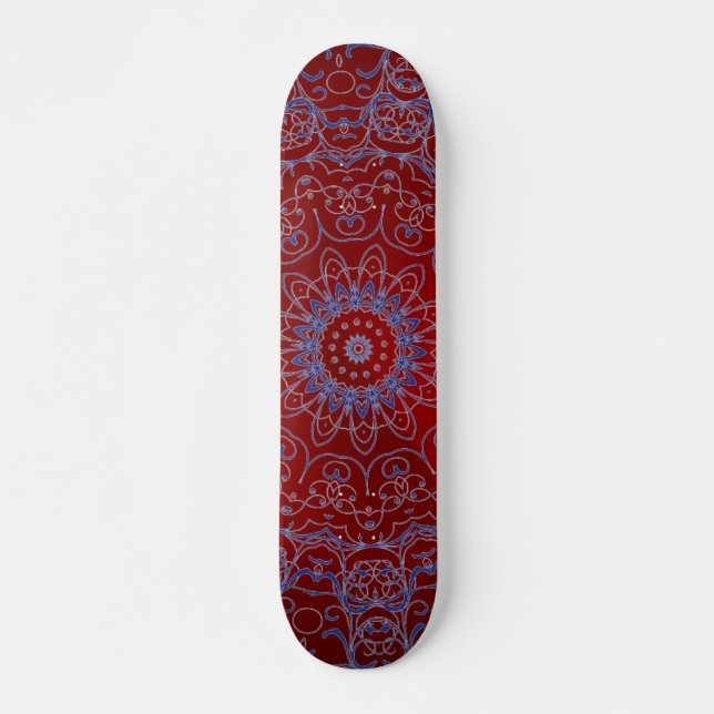 Red Hearts et Blue Lace Skateboard (Devant)