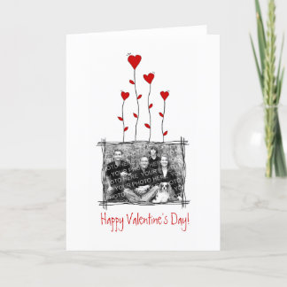 Red Hearts Love carte photo