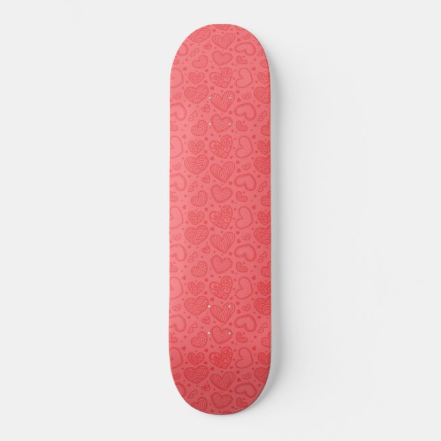 Red Hearts Skateboard - Amour (Recto)