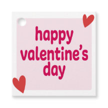 Red Hearts Valentine Day Favoriser les étiquettes