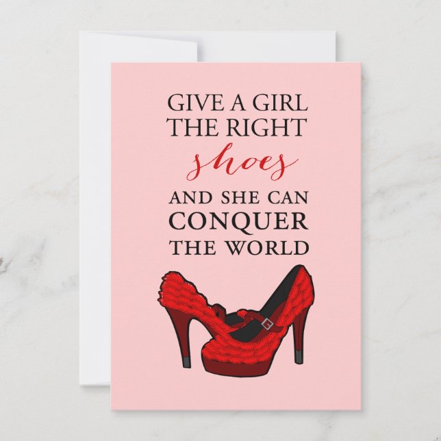 Red High Heels Stiletto Fashion Invitation (Devant)