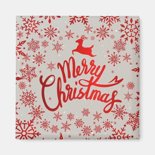 Red Holiday Christmas Magnet