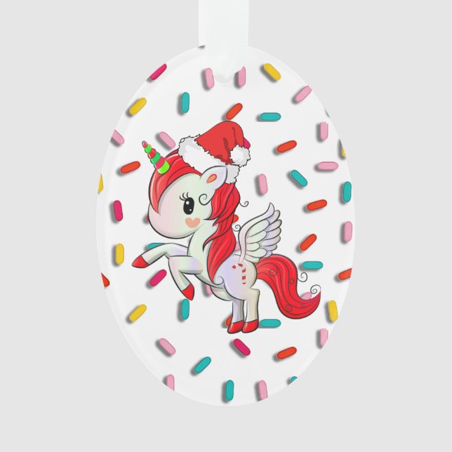 Red Holiday Unicorn et arrose Noël (devant)