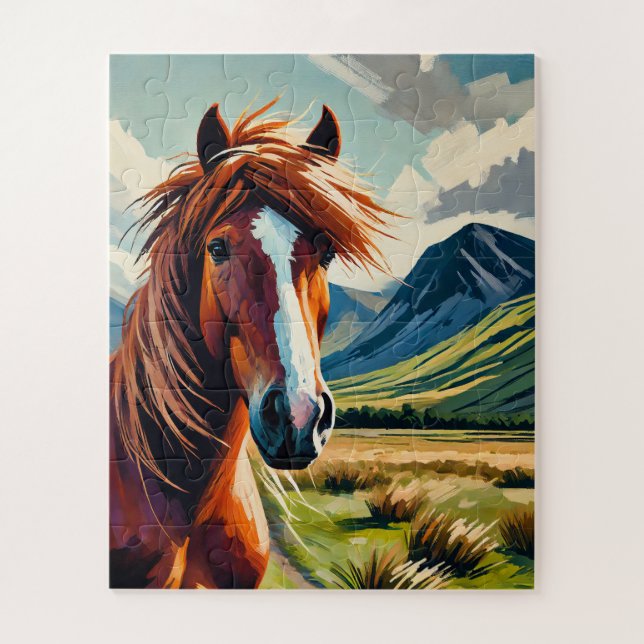 Red Horse 50 Piece Kids Puzzle (Vertical)