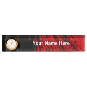 Red Horse Mane Bureau Abstrait Nom Plaque
