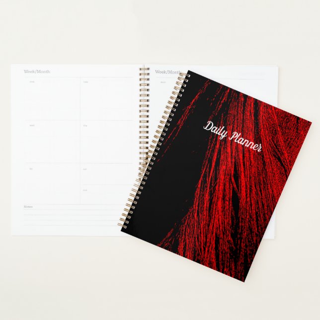 Red Horse Mane Planificateur quotidien Abstrait (Devant avec enveloppe)