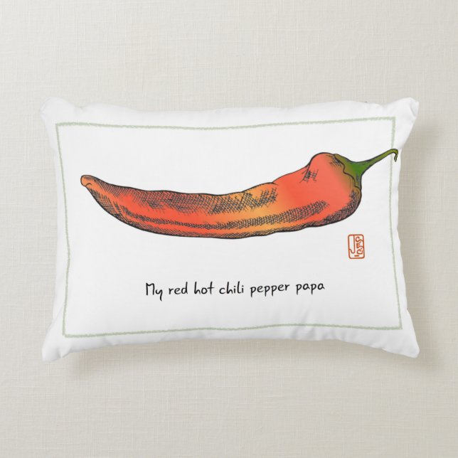 Red Hot Chili Pepper Papa Coussin Accent (Devant)