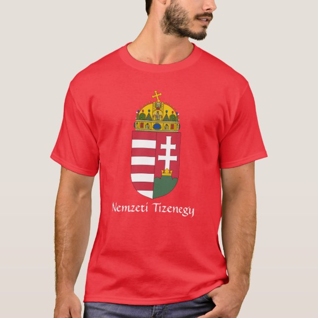 RED Hungary Armoiries Nemzeti Tizenegy T-Shirt (Devant)