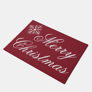 Red Joyeux tapis de porte de Noël tapis de bienven