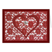Red Lace Motif Saint Valentin