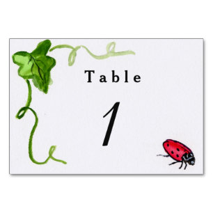 Red Ladybug Garden Numéro personnalisé Cartes de t