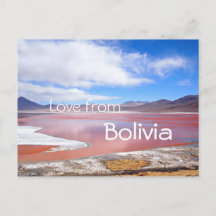 Red Lagoon, Laguna Colorada, Bolivie carte postale