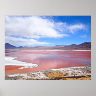 Red Lagoon, Laguna Colorada en Bolivie poster