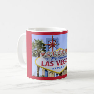Red Las Vegas Nevada Affiche de bienvenue Café Mug
