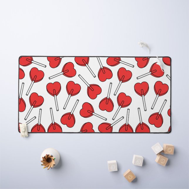 Red Lollipops, Heart Lollipops, Lollipop Pattern (Tableau pour enfants)