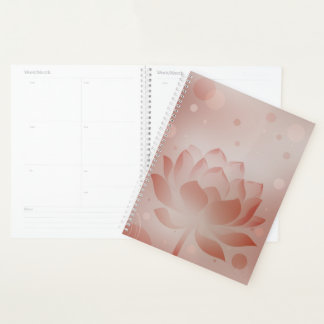 Red Lotus Glow Hardcover Planner