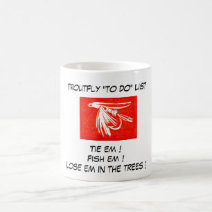 "Red Midge - Truite Voler "To Do List" Mug