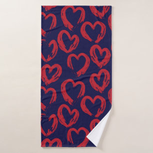 Red Navy Heart en forme de Valentine’s Day - sans