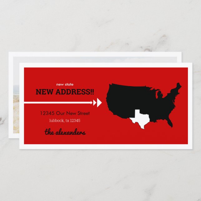 Red New State, New Address ! Texas Moving (Devant / Derrière)