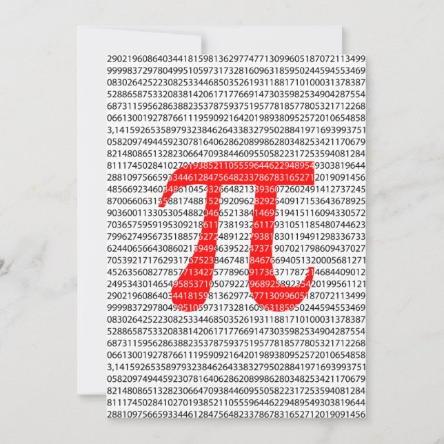 Red Number pi est un symbole de constante mathémat (Devant)