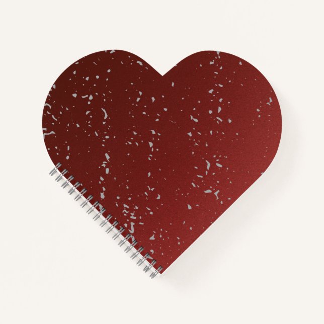 Red Ombre w Grey Specks Notebook – Stylish Journal (Devant)