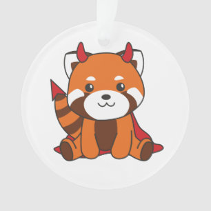 Red Panda Halloween Cute Devil Witch Costume