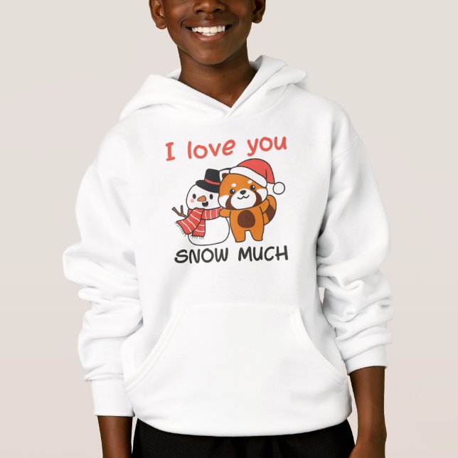 Red Panda I Love You Snow Much Snow Pun (Devant)