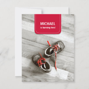 Red Patch Kids Chaussures Anniversaire invitation