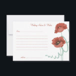 Red Peonies Mariage Conseils & Wish Cartes<br><div class="desc">Simple et élégante Red Peonies Mariage Conseils & Voeux Cartes pour la Mariée & Salle.</div>