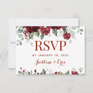 Red Peony Epiphany Meice Choice RSVP Mail Back