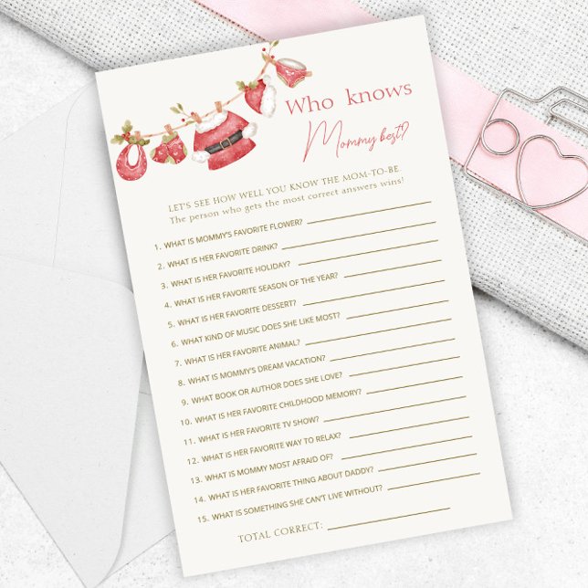 Red Père Noël Vêtements Baby shower Maman Meilleur (Créateur téléchargé)