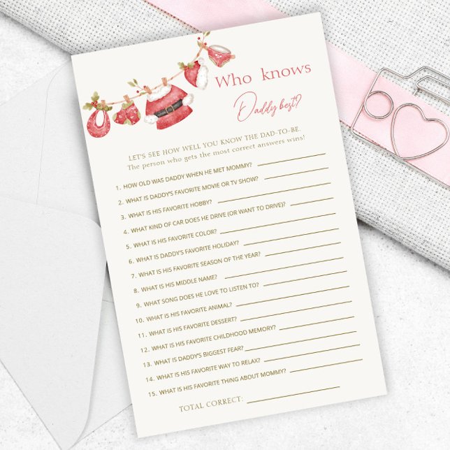 Red Père Noël Vêtements Baby shower papa Meilleurs (Créateur téléchargé)