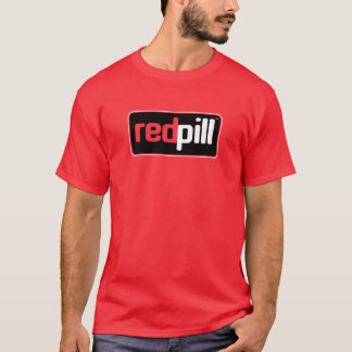 Red Pill™ Texte noir Logo rouge T-shirt