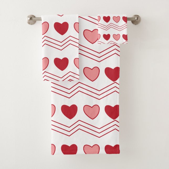 Red Pink Hearts Valentine Motif (En situation)