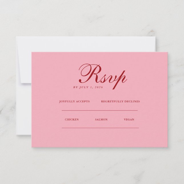 Red pink Minimalist Elegant | RSVP & QR Website (Devant)