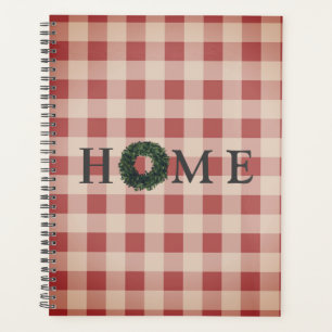 Red Plaid HOME Script En vichy Pays