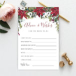 Red Poinsettia nuptiale de Noël Conseils et émotio<br><div class="desc">Personnalisez avec la mariée le nom et la date de la douche de la mariée. Pour plus de personnalisation,  cliquez sur le lien "customiser plus loin". Si vous avez besoin d'aide,  contactez-moi s'il vous plaît.</div>