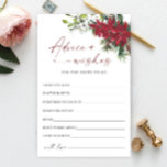 Red Poinsettia nuptiale de Noël Conseils et émotio<br><div class="desc">Elégante carte de conseil en vol d'hiver bleu Dusty. Personnalisez avec la mariée le nom et la date de la douche. Pour plus de personnalisation,  cliquez sur le lien "customiser plus loin". Si vous avez besoin d'aide,  contactez-moi s'il vous plaît.</div>