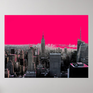 Red Pop Art New York City Poster Imprimer