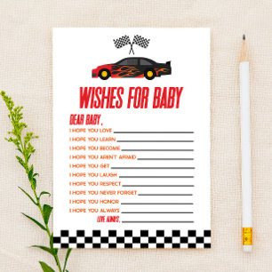 Red Race Car Woues Pour Le Jeu De Baby shower