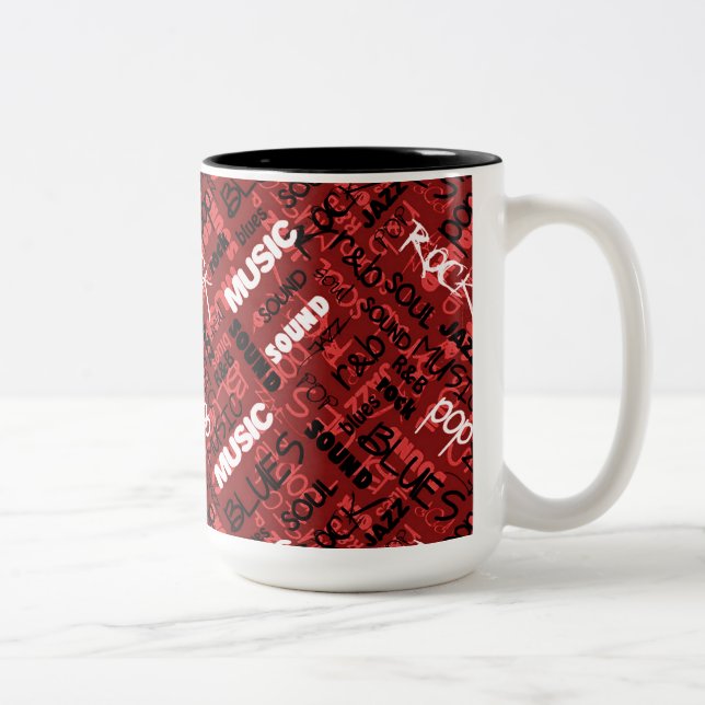 Red Rock Pop R & B Music Text Mug (Droit)