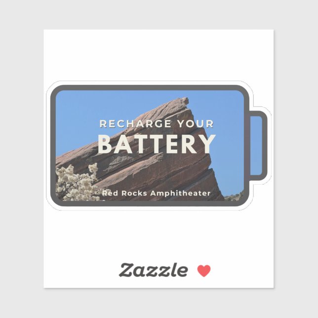 Red Rocks Recharge Sticker (Feuille)